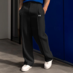 Men's Drawstring Casual Loose Fit Straight Solid Color Pants